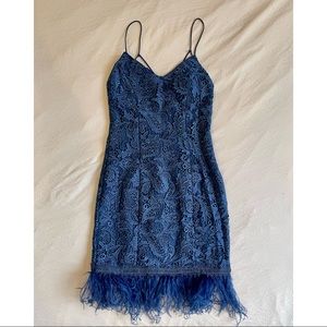 Minuet Royal Blue Flapper Dress size Small